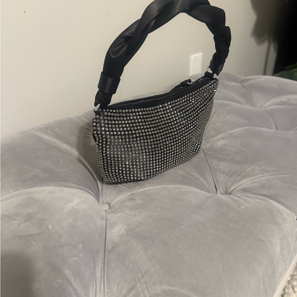 Elegant Black and Silver Handbag